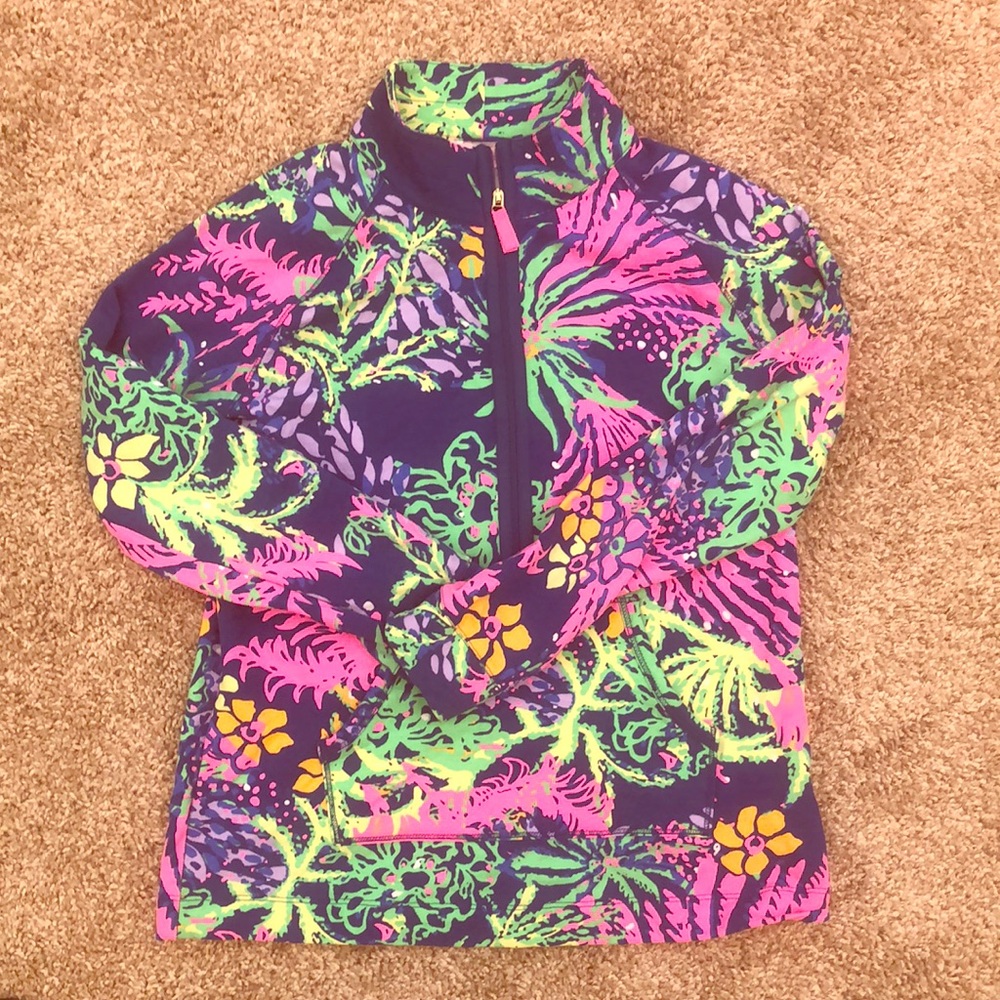Lilly Pulitzer girls XL popover indigo all a glow